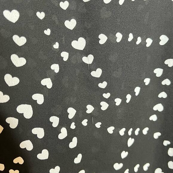 TORRID Black/White Heart Print Georgette Flowy adjustable tank top Size 5X - Picture 7 of 7